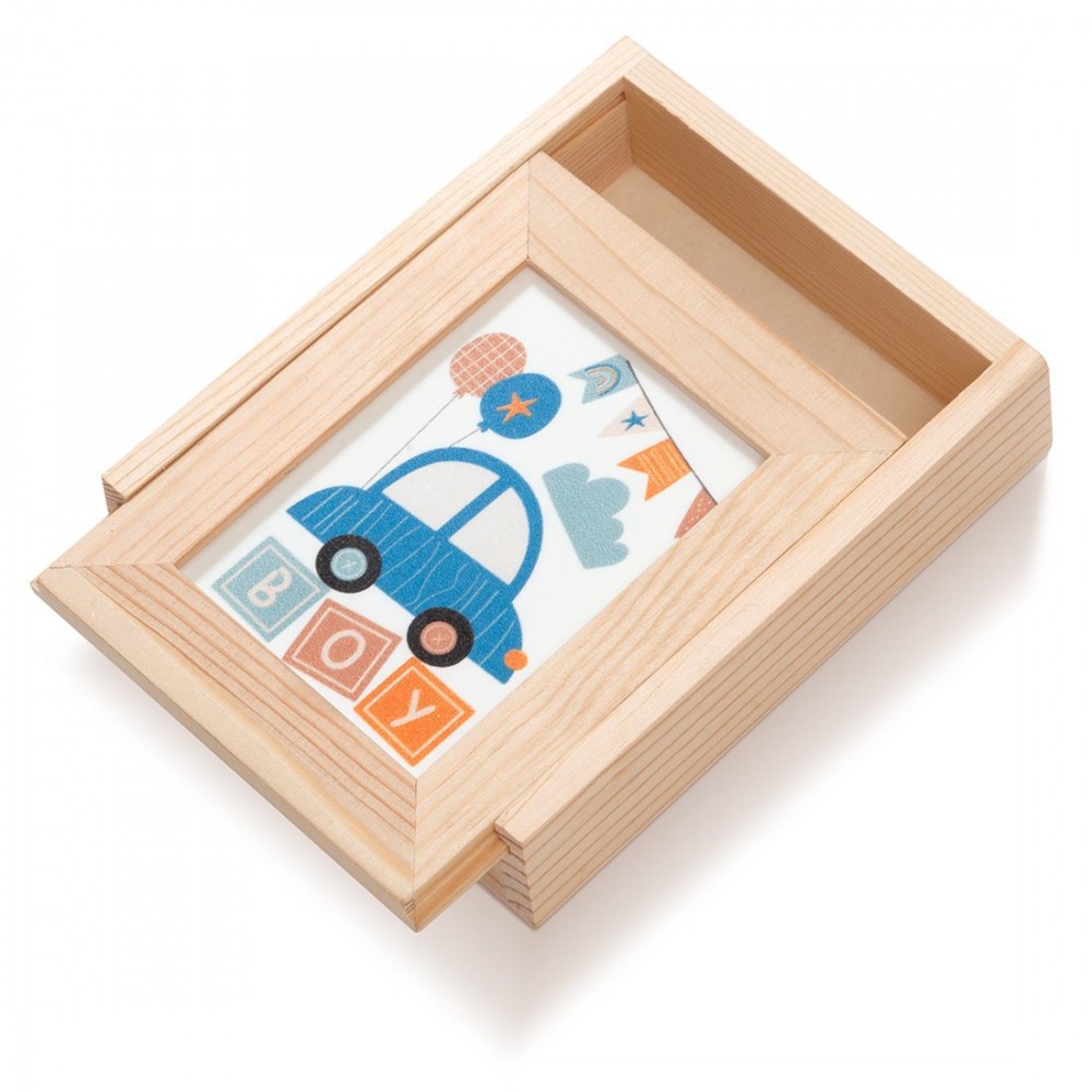 Ξύλινη Κασετίνα με κορνίζα Plexi 