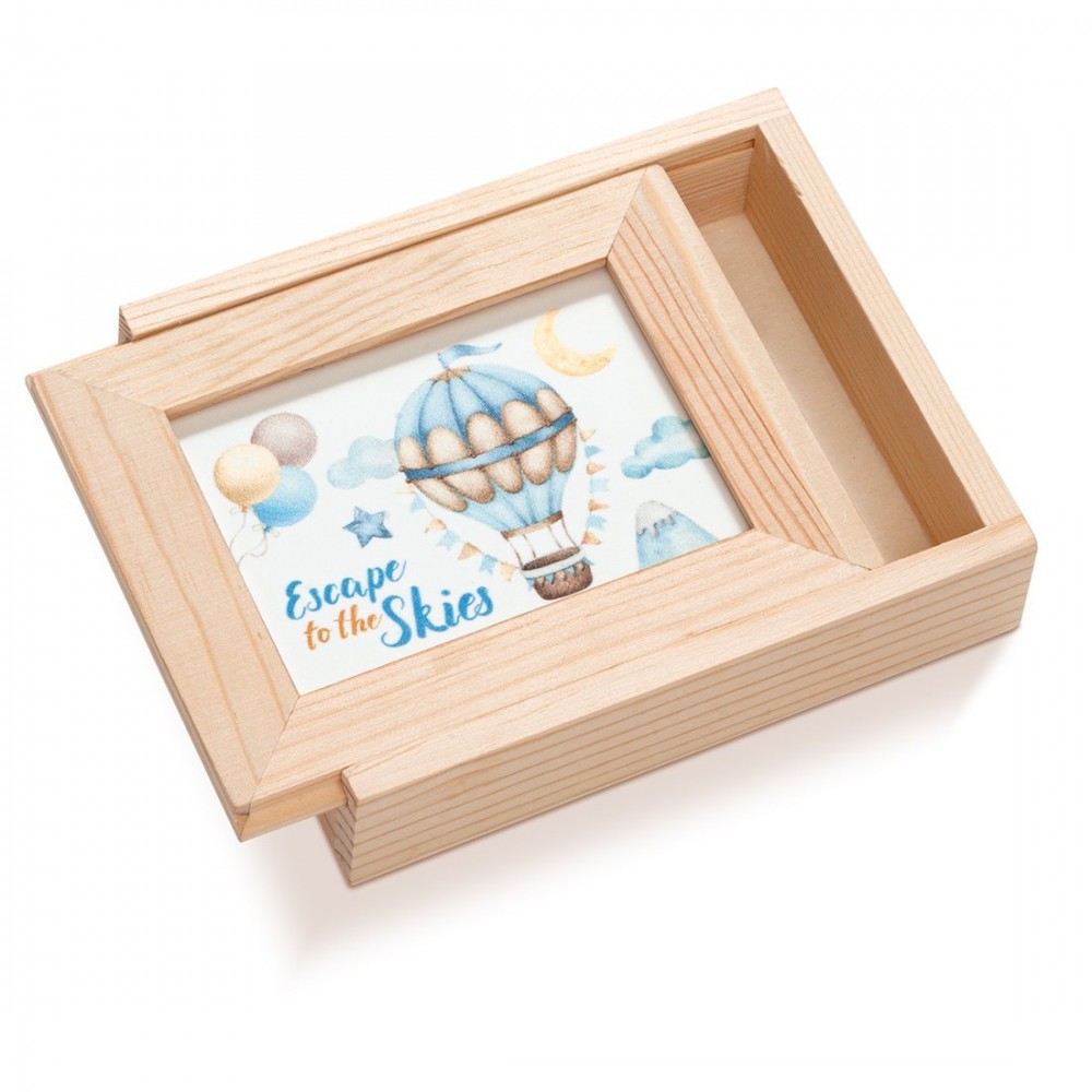 Ξύλινη Κασετίνα με κορνίζα Plexi 