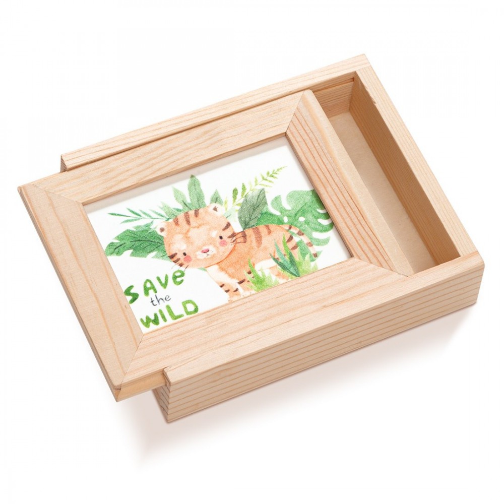 Ξύλινη Κασετίνα με κορνίζα Plexi 