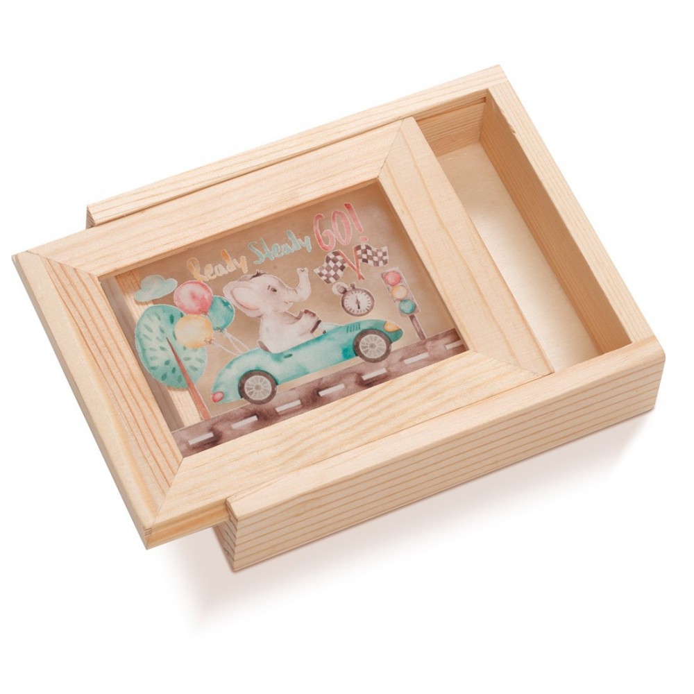 Ξύλινη Κασετίνα με κορνίζα Plexi 