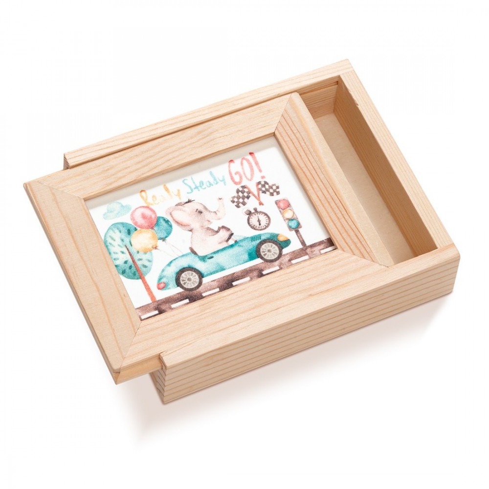 Ξύλινη Κασετίνα με κορνίζα Plexi 