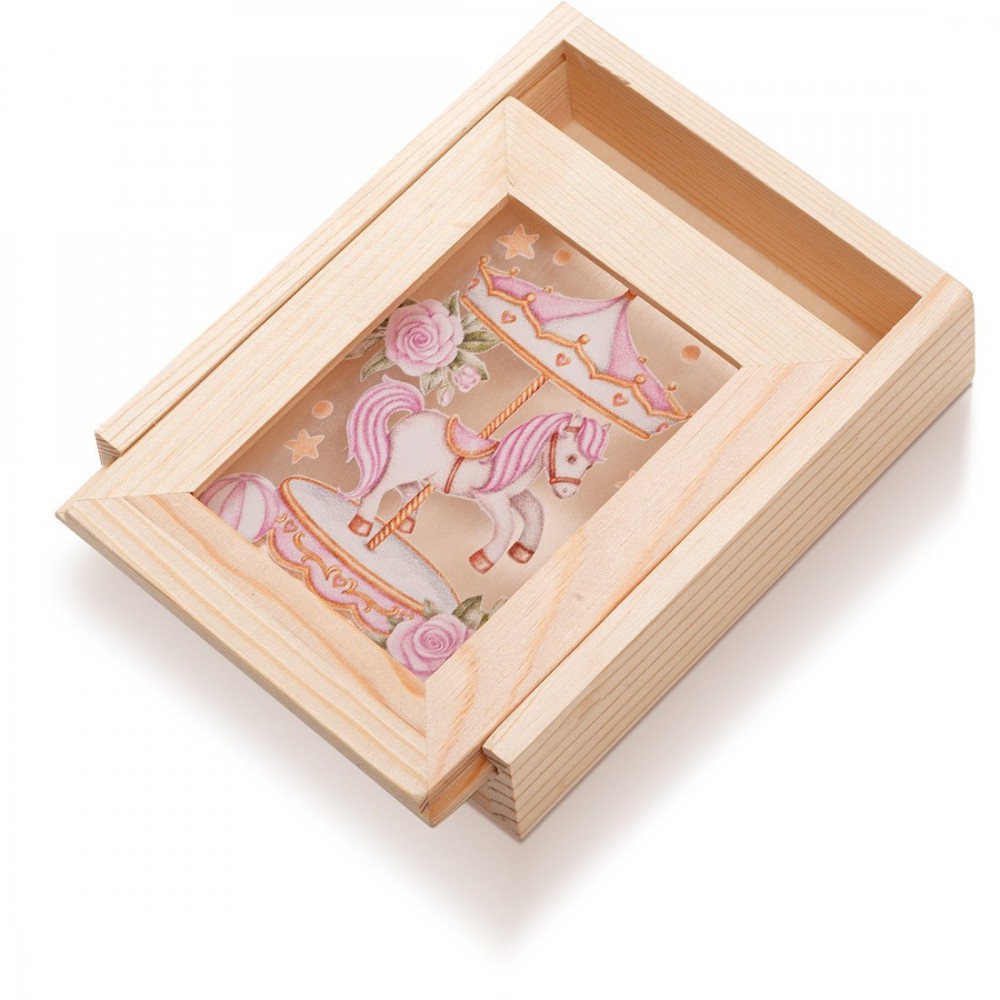 Ξύλινη Κασετίνα με κορνίζα Plexi 