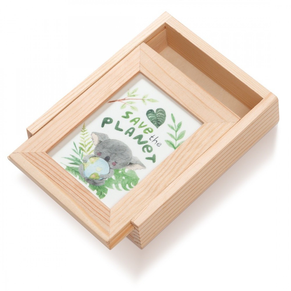 Ξύλινη Κασετίνα με κορνίζα Plexi 