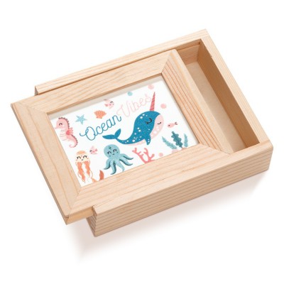 Ξύλινη Κασετίνα με κορνίζα Plexi