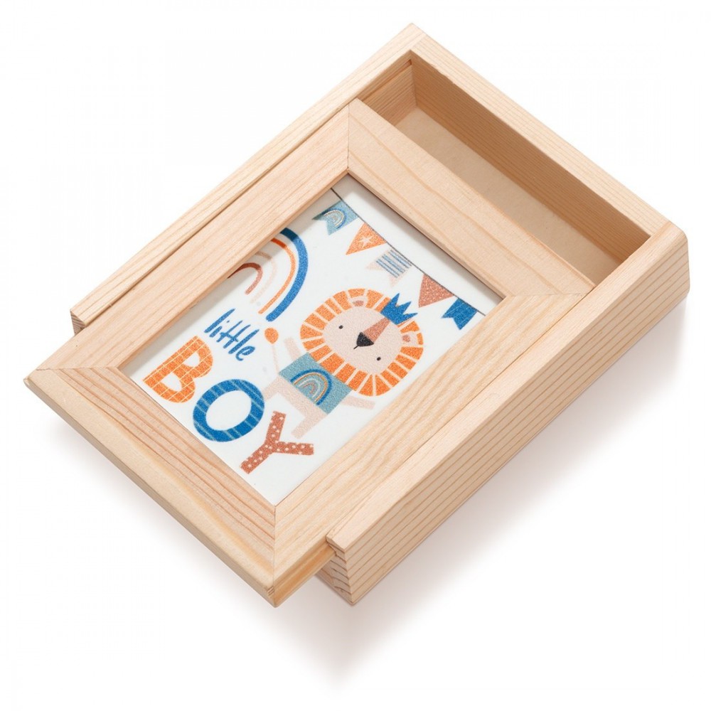 Ξύλινη Κασετίνα με κορνίζα Plexi 