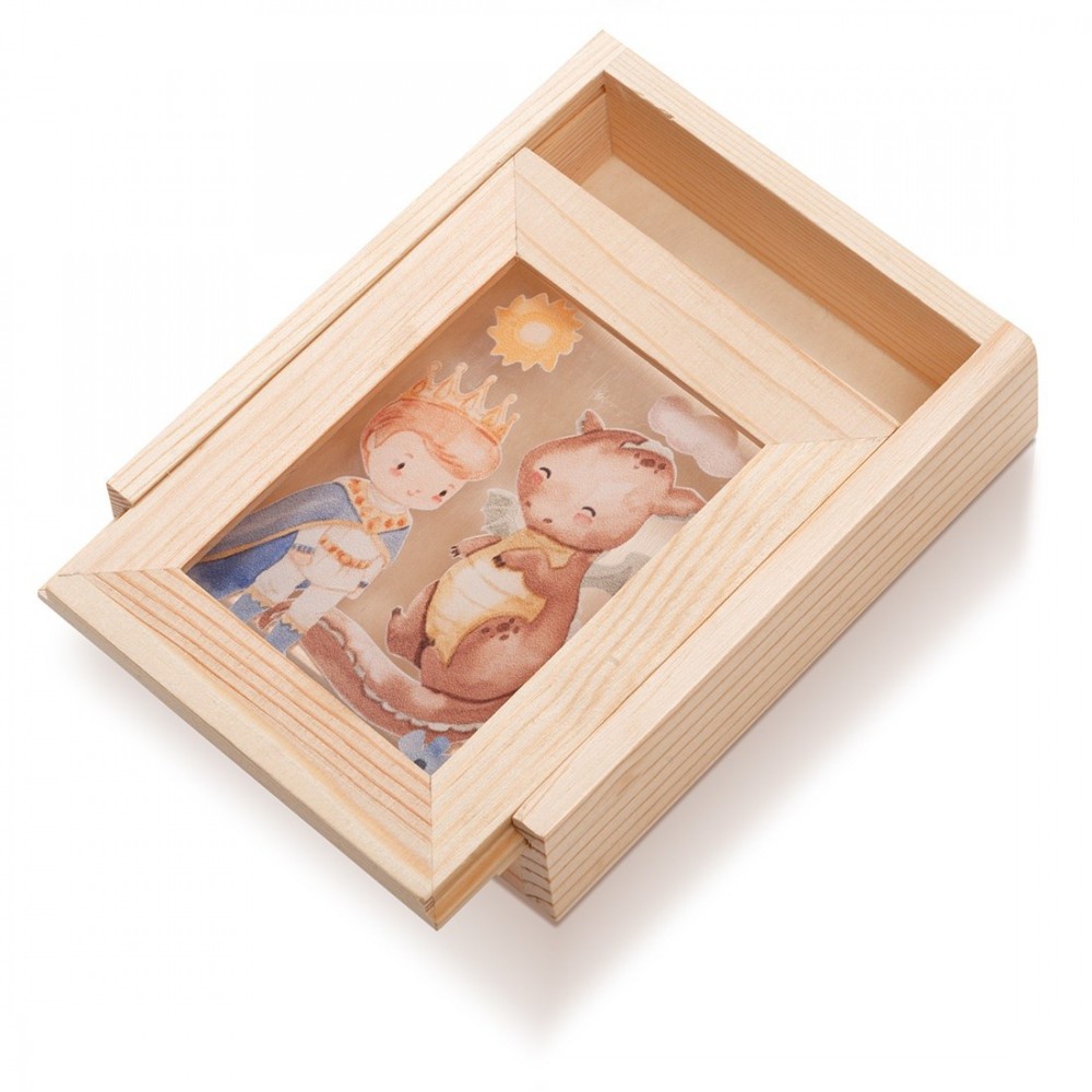 Ξύλινη Κασετίνα με κορνίζα Plexi 