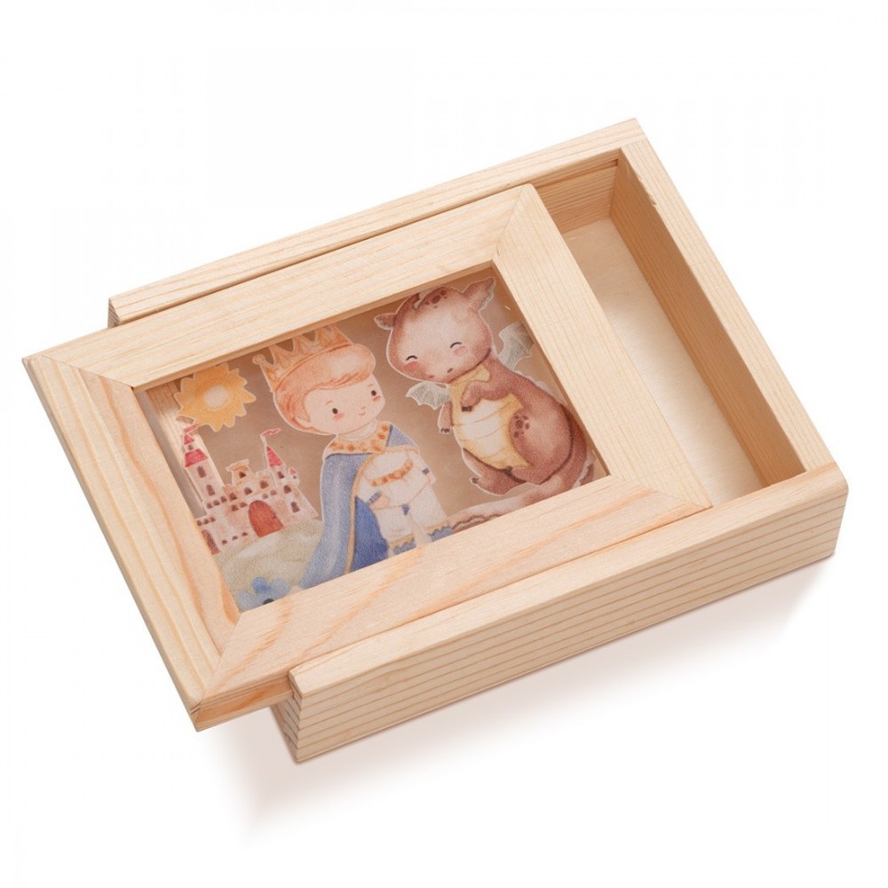 Ξύλινη Κασετίνα με κορνίζα Plexi 