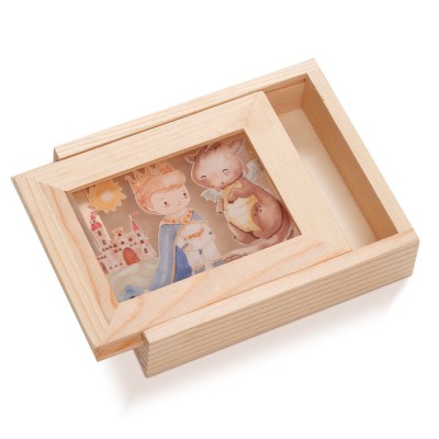 Ξύλινη Κασετίνα με κορνίζα Plexi