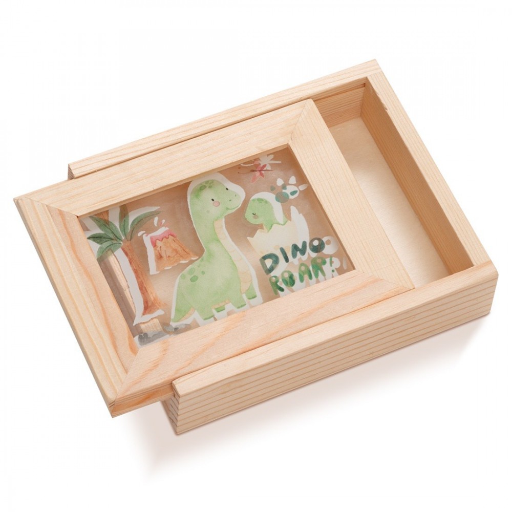 Ξύλινη Κασετίνα με κορνίζα Plexi 