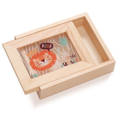 Ξύλινη Κασετίνα με κορνίζα Plexi