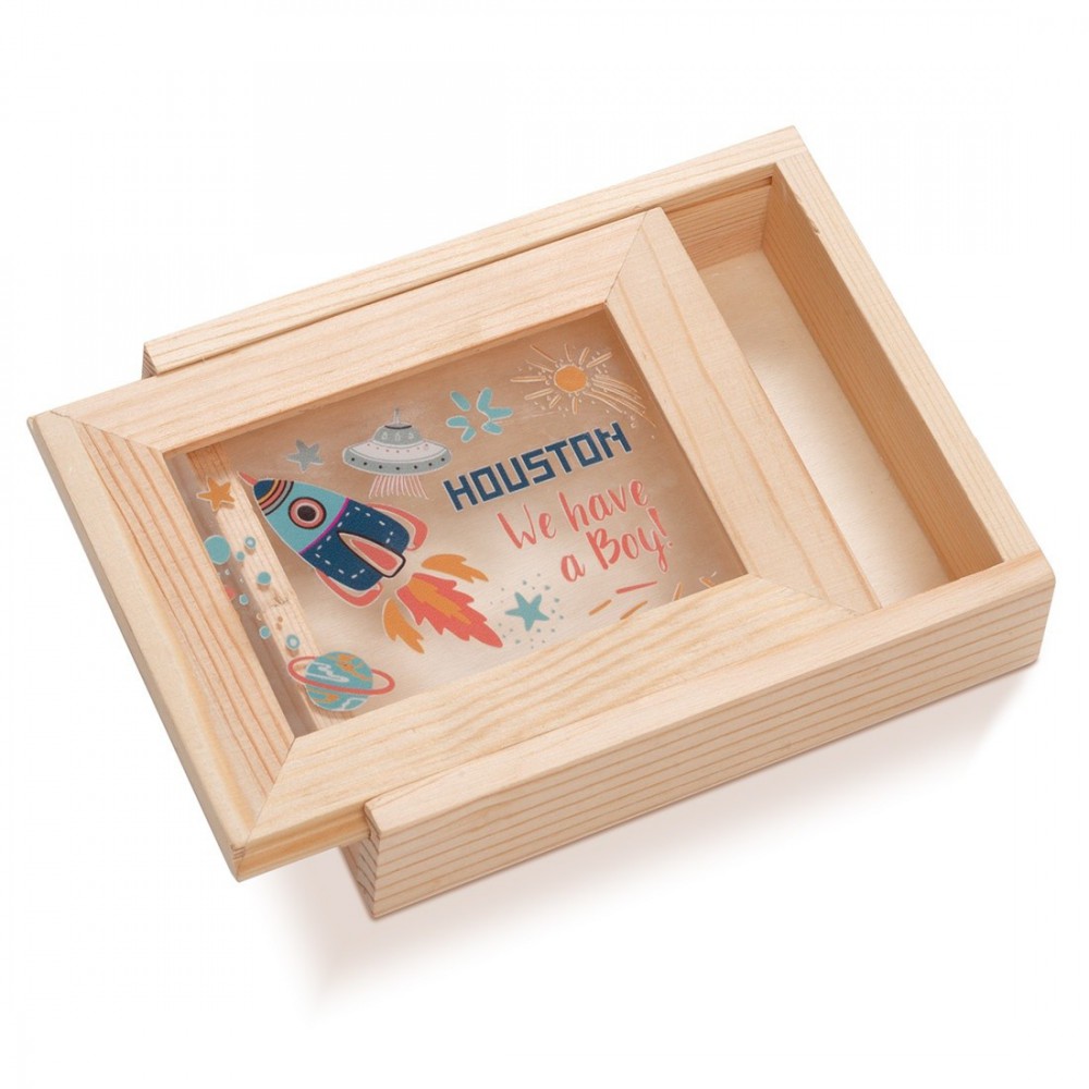 Ξύλινη Κασετίνα με κορνίζα Plexi 