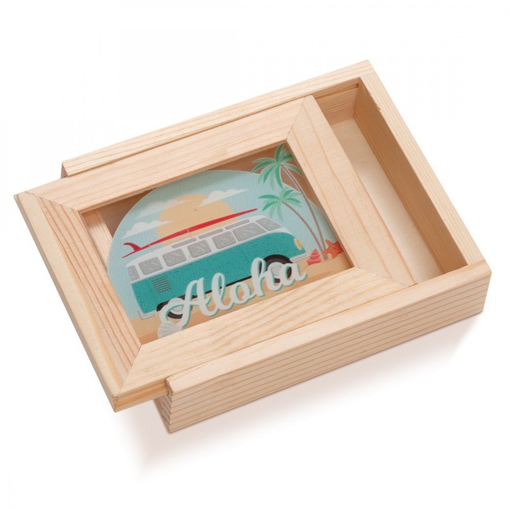 Ξύλινη Κασετίνα με κορνίζα Plexi 