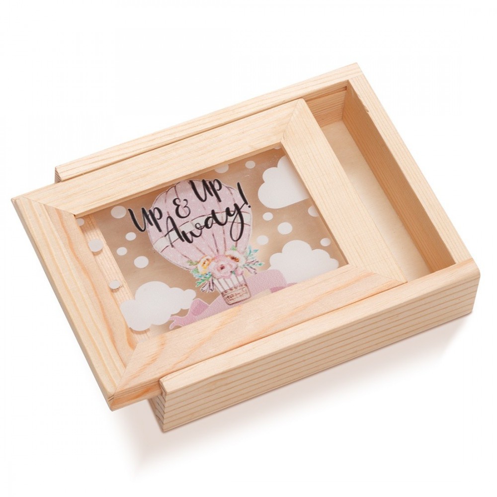 Ξύλινη Κασετίνα με κορνίζα Plexi 