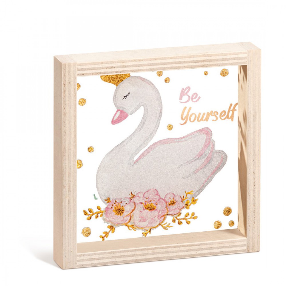 Ξύλινο Καδράκι με Plexi 