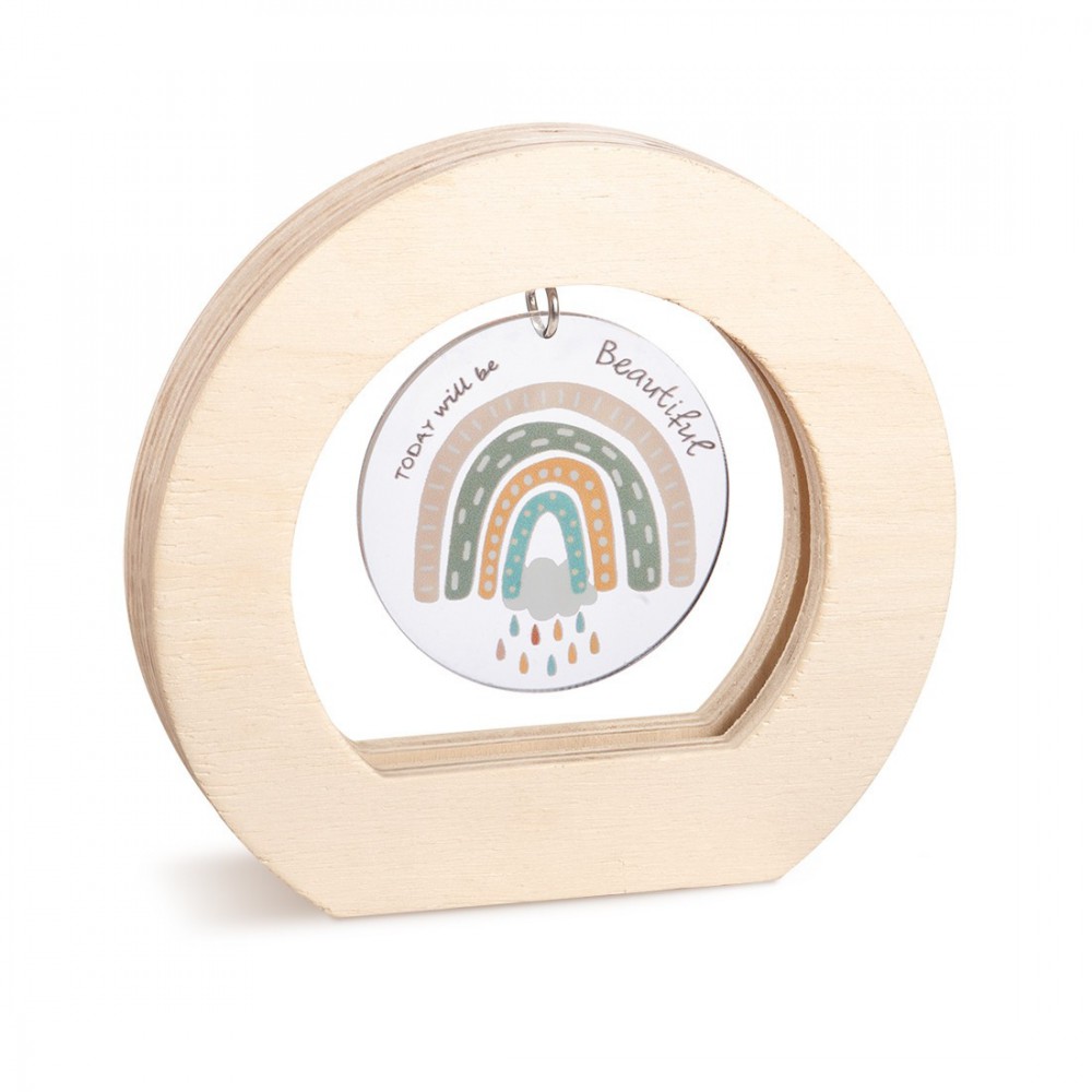 Ξύλινο Οβάλ Καδράκι με Plexi 