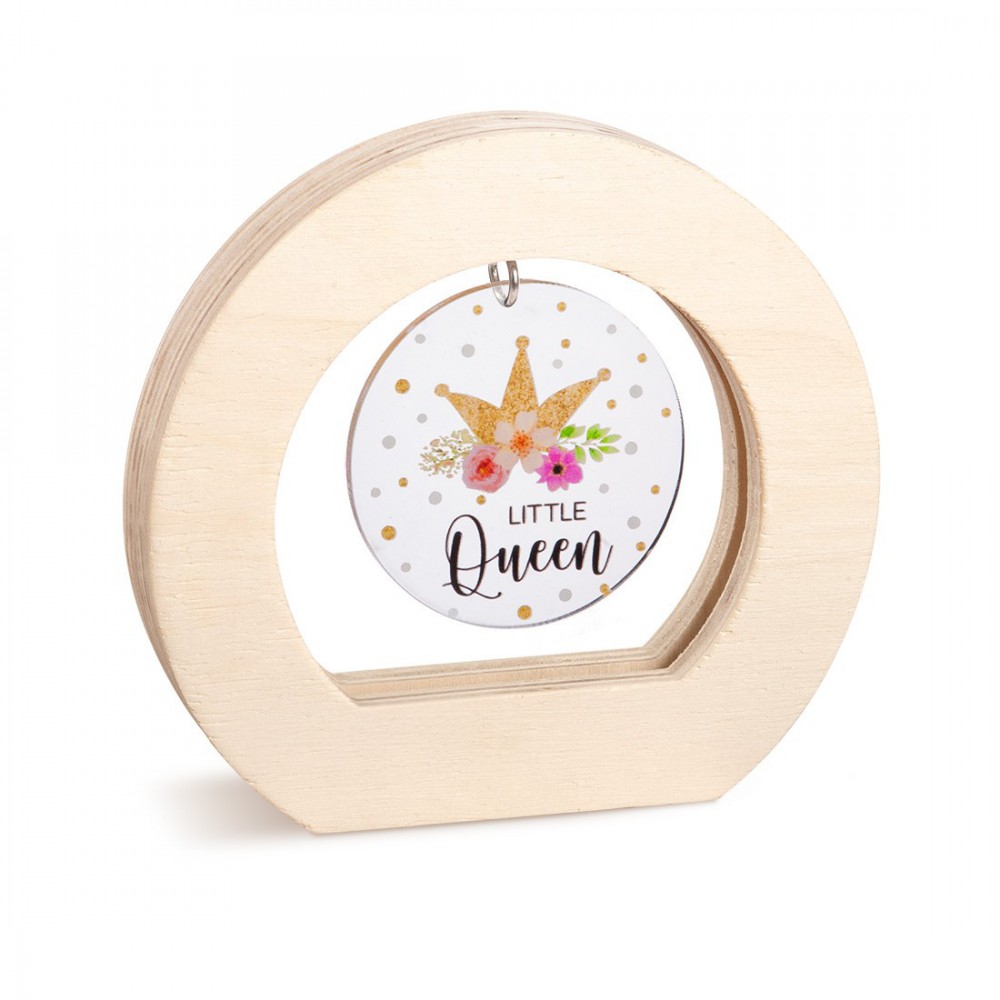 Ξύλινο Οβάλ Καδράκι με Plexi 