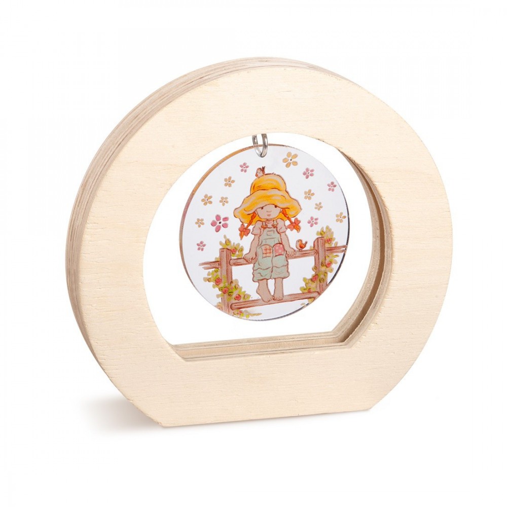 Ξύλινο Οβάλ Καδράκι με Plexi 