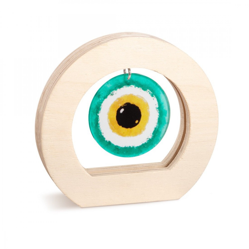 Ξύλινο Οβάλ Καδράκι με Plexi 