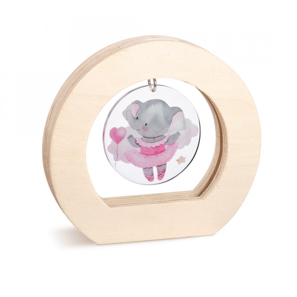 Ξύλινο Οβάλ Καδράκι με Plexi 