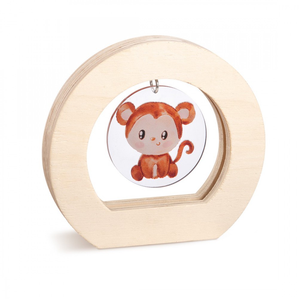 Ξύλινο Οβάλ Καδράκι με Plexi 