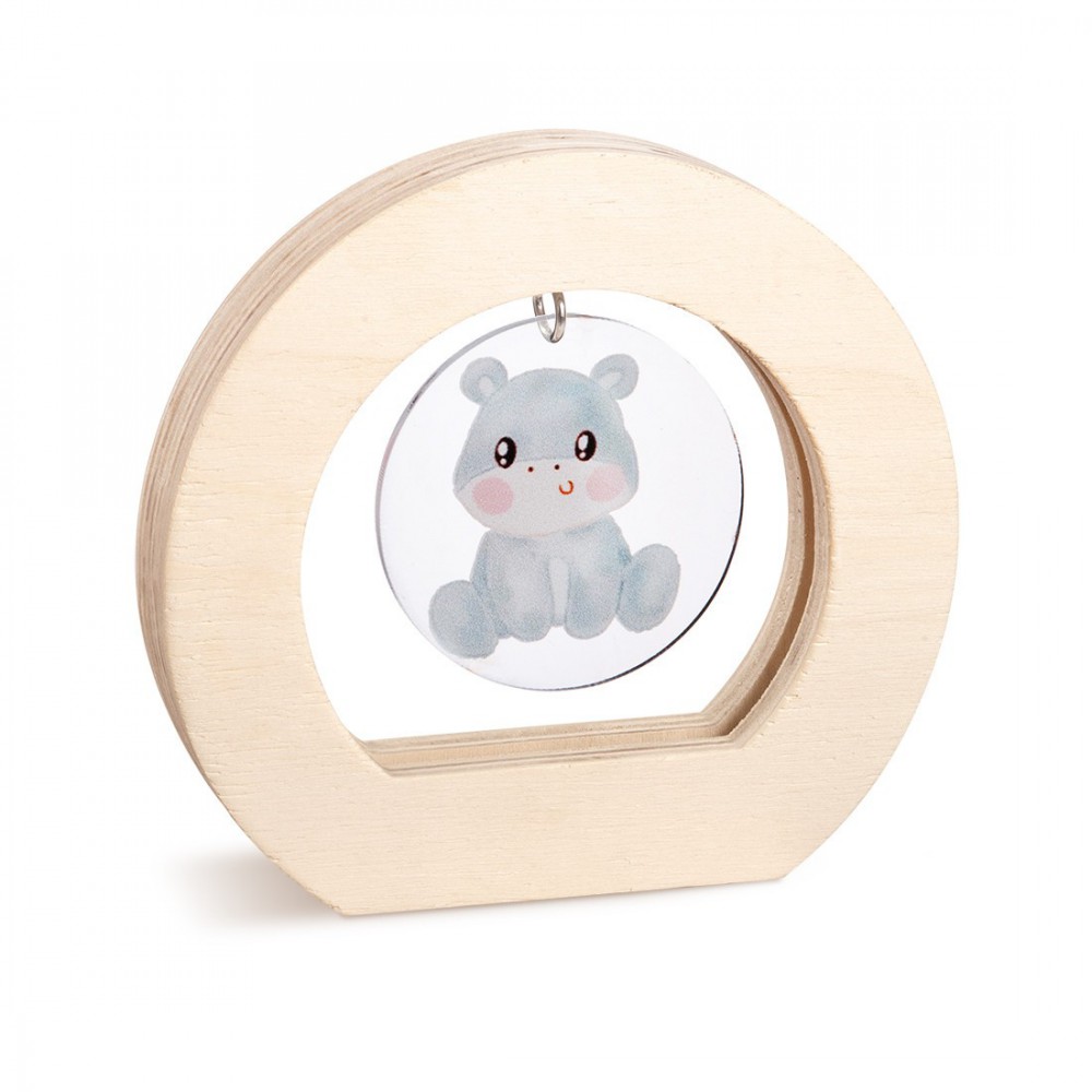 Ξύλινο Οβάλ Καδράκι με Plexi 