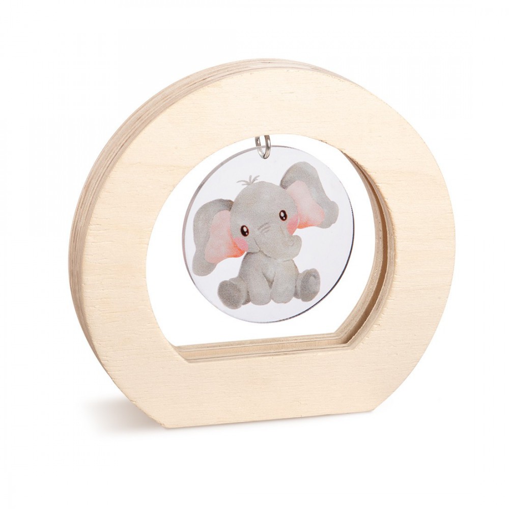 Ξύλινο Οβάλ Καδράκι με Plexi 