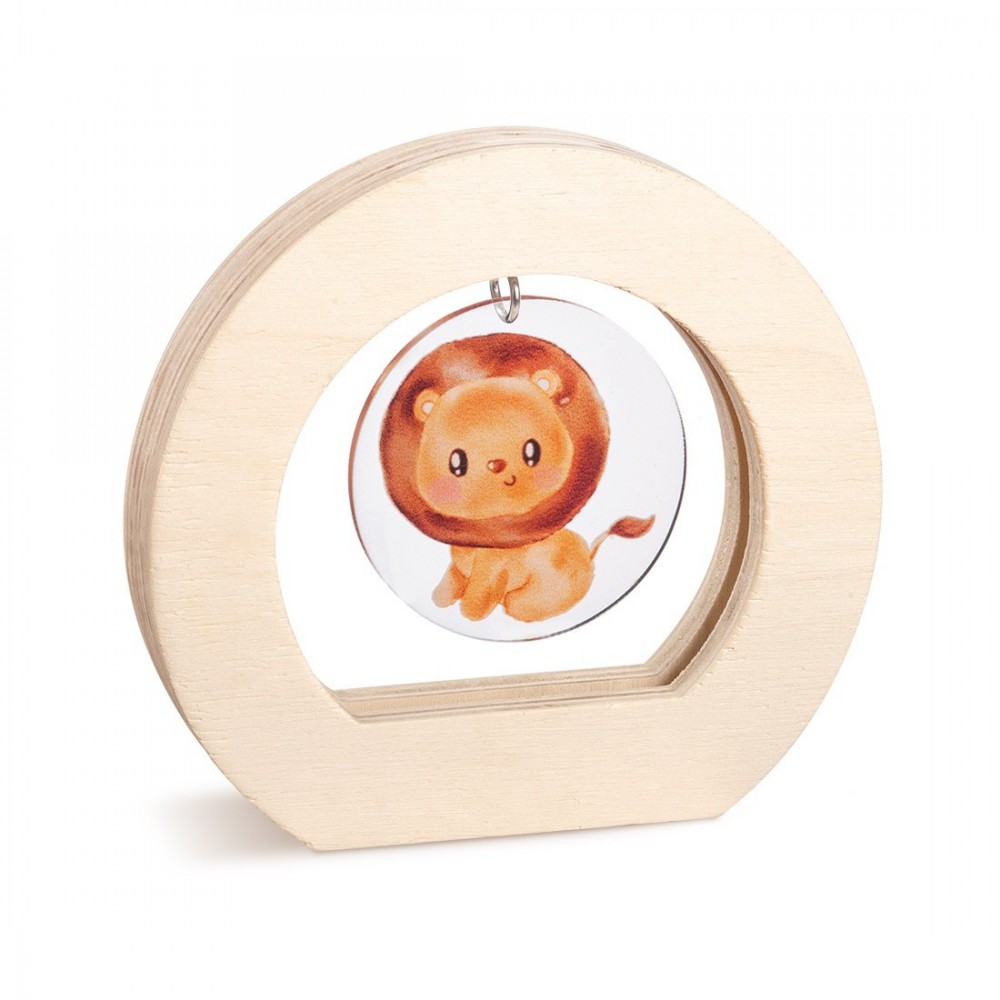 Ξύλινο Οβάλ Καδράκι με Plexi 