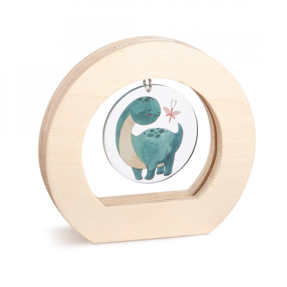 Ξύλινο Οβάλ Καδράκι με Plexi 