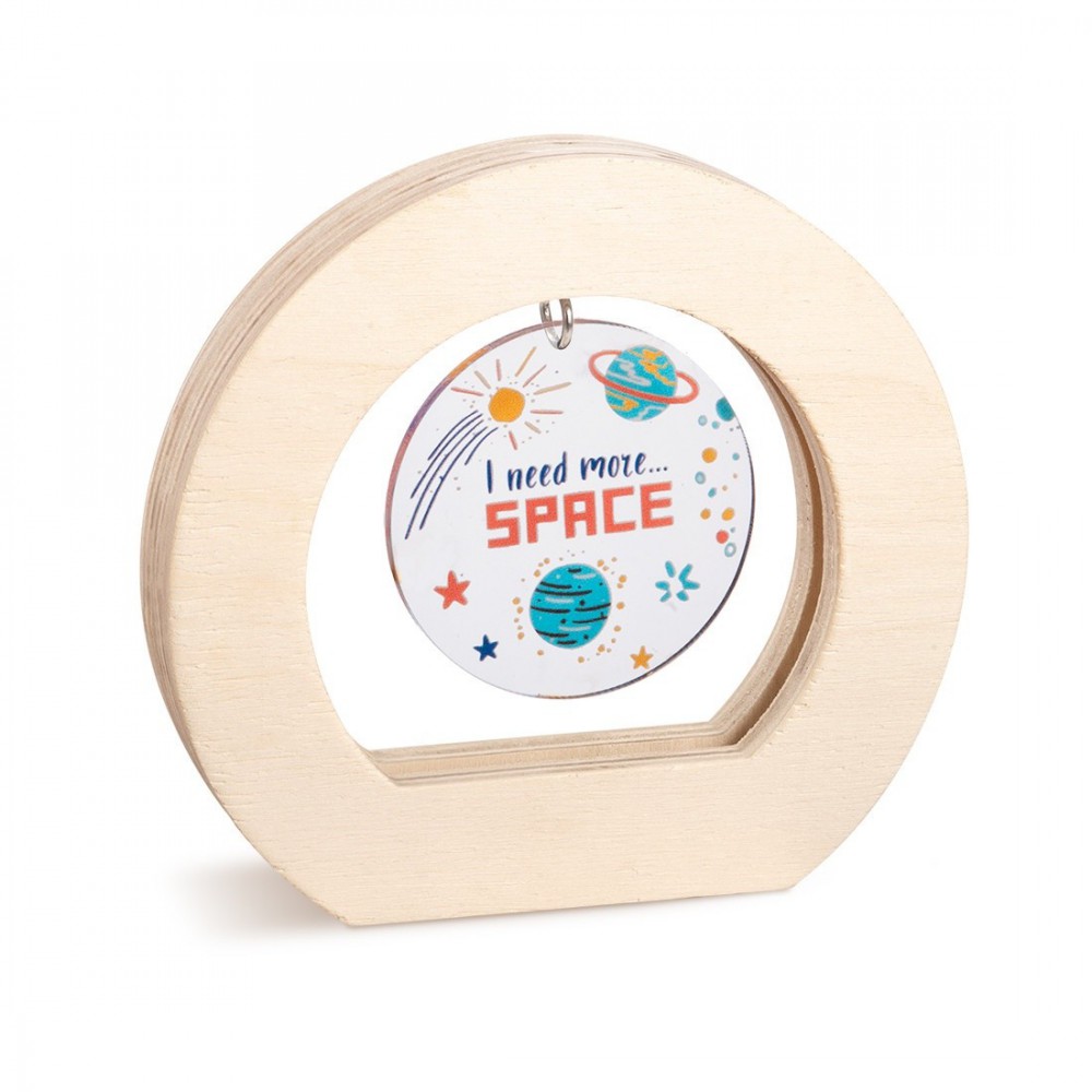 Ξύλινο Οβάλ Καδράκι με Plexi 