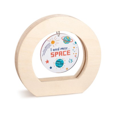 Ξύλινο Οβάλ Καδράκι με Plexi