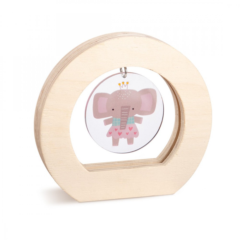 Ξύλινο Οβάλ Καδράκι με Plexi 