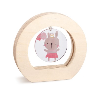 Ξύλινο Οβάλ Καδράκι με Plexi