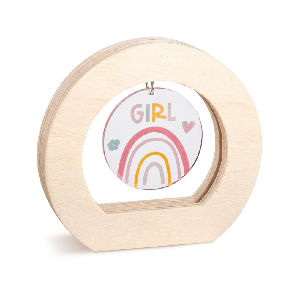 Ξύλινο Οβάλ Καδράκι με Plexi 