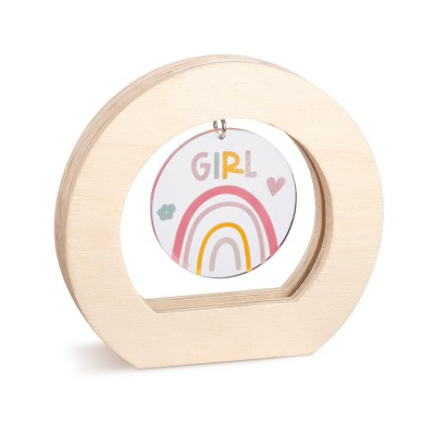 Ξύλινο Οβάλ Καδράκι με Plexi