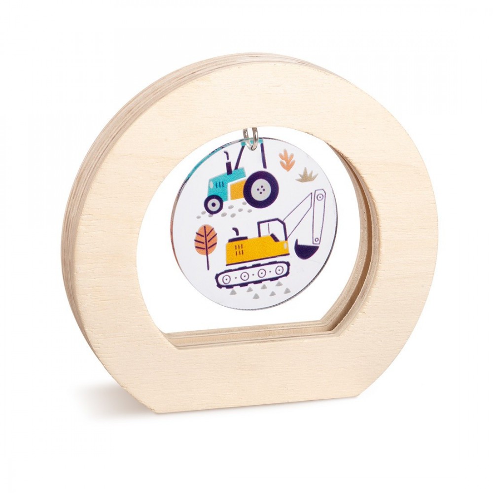 Ξύλινο Οβάλ Καδράκι με Plexi 