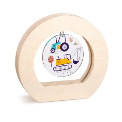 Ξύλινο Οβάλ Καδράκι με Plexi