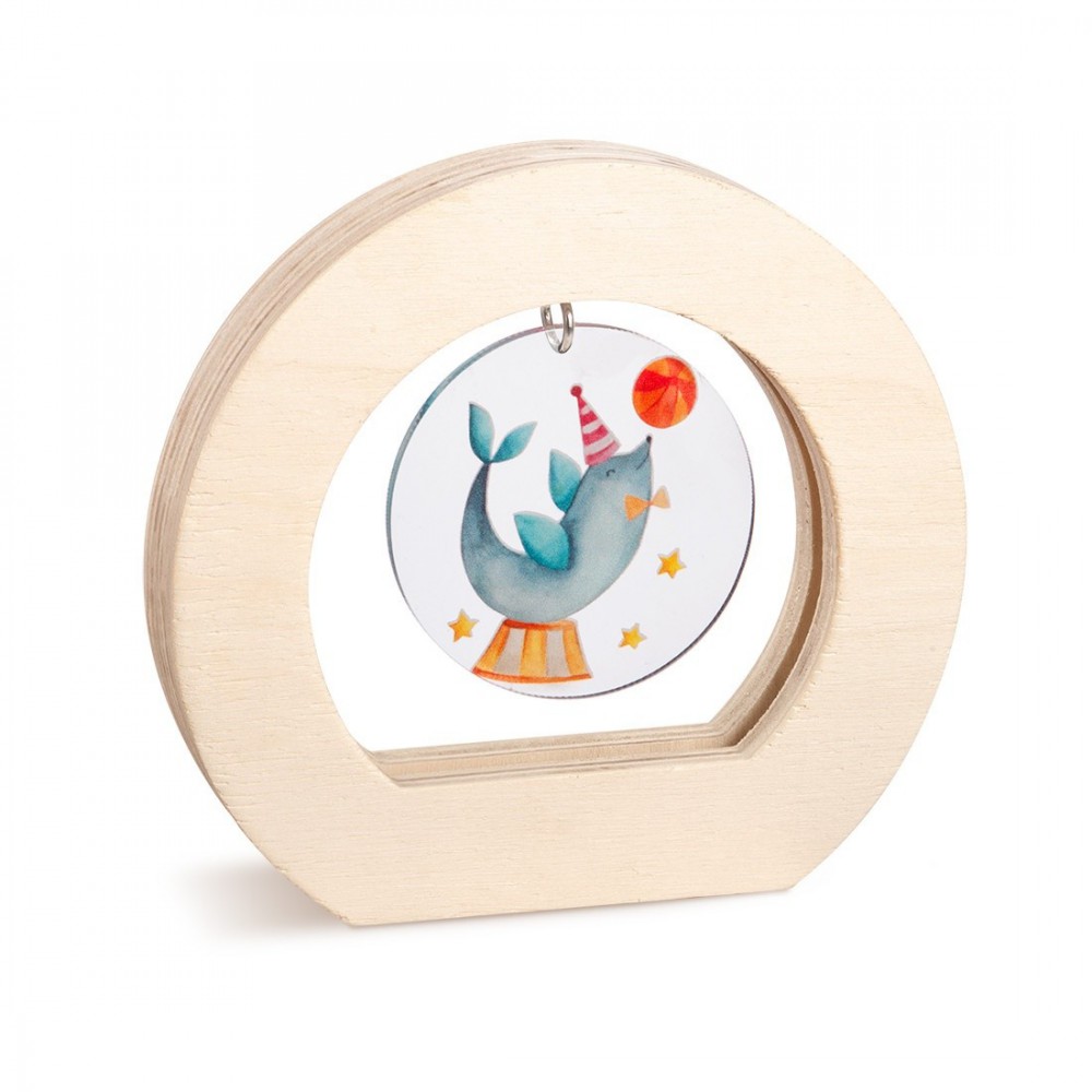 Ξύλινο Οβάλ Καδράκι με Plexi 