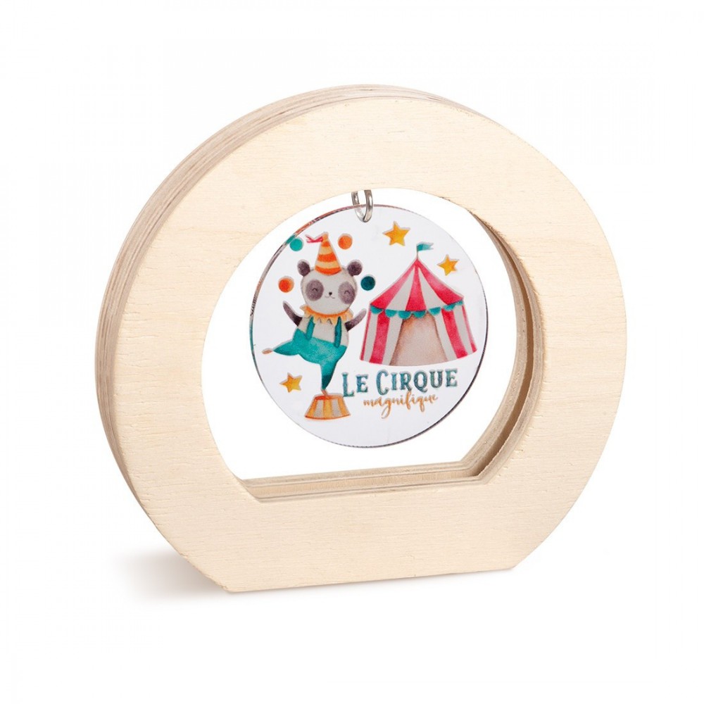 Ξύλινο Οβάλ Καδράκι με Plexi 