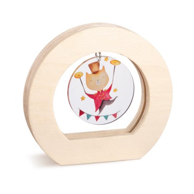 Ξύλινο Οβάλ Καδράκι με Plexi