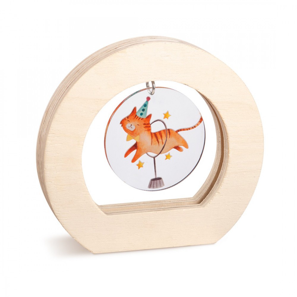 Ξύλινο Οβάλ Καδράκι με Plexi 