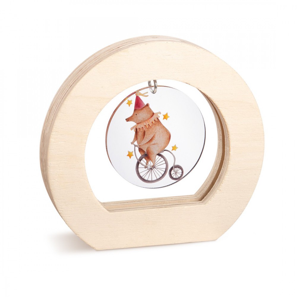 Ξύλινο Οβάλ Καδράκι με Plexi 