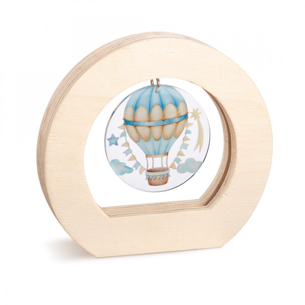 Ξύλινο Οβάλ Καδράκι με Plexi 