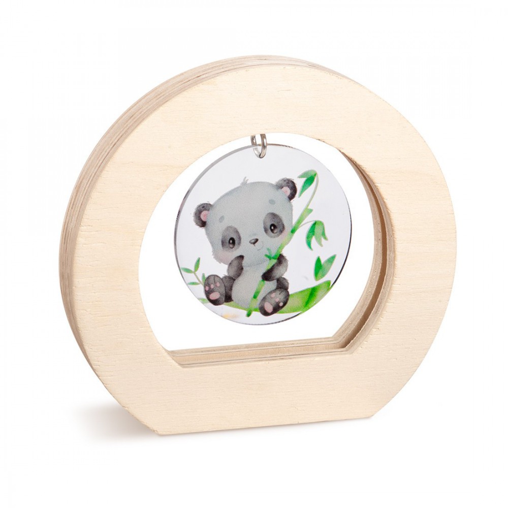 Ξύλινο Οβάλ Καδράκι με Plexi 