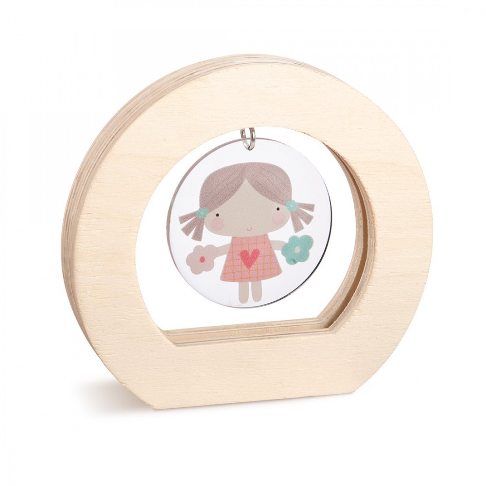 Ξύλινο Οβάλ Καδράκι με Plexi 