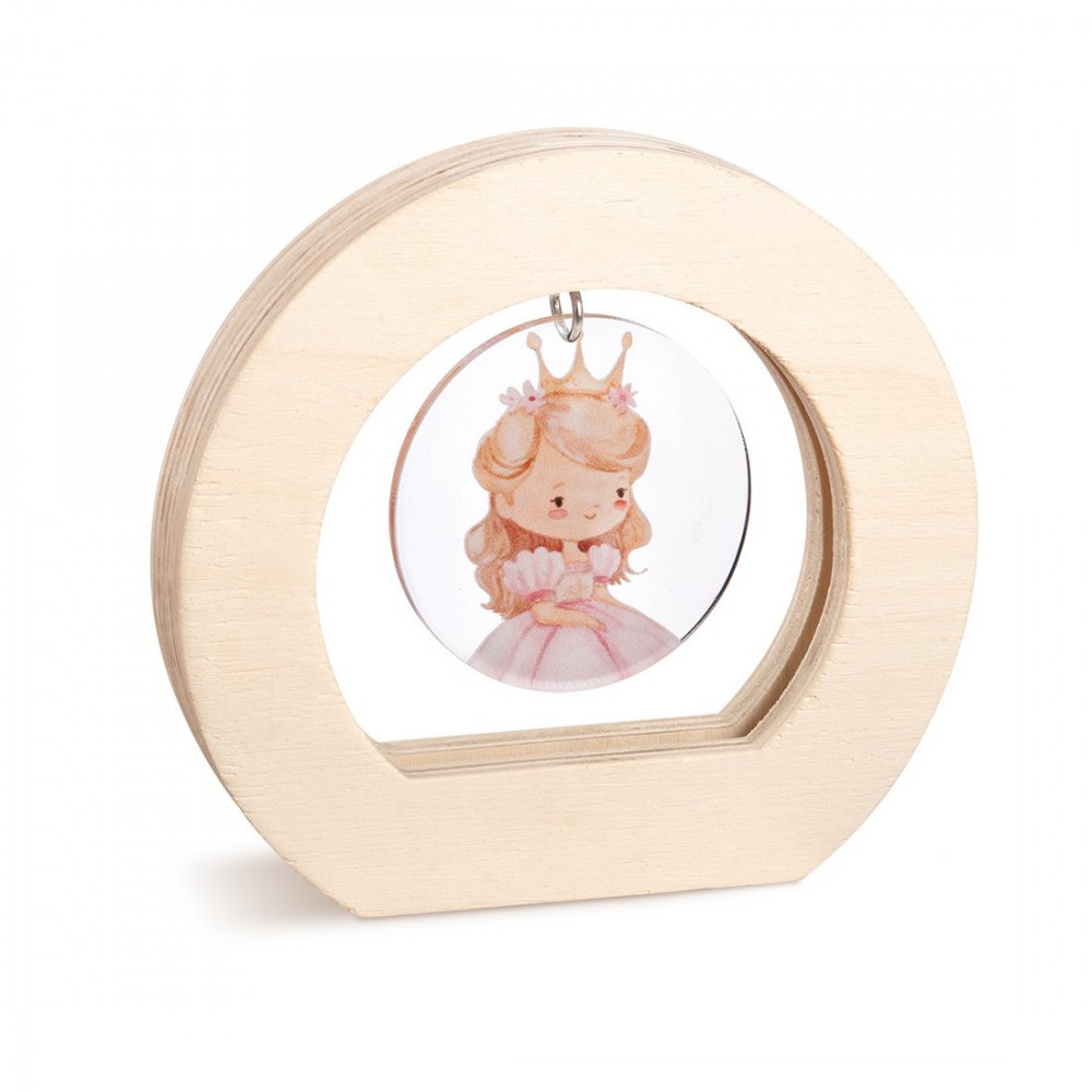 Ξύλινο Οβάλ Καδράκι με Plexi 