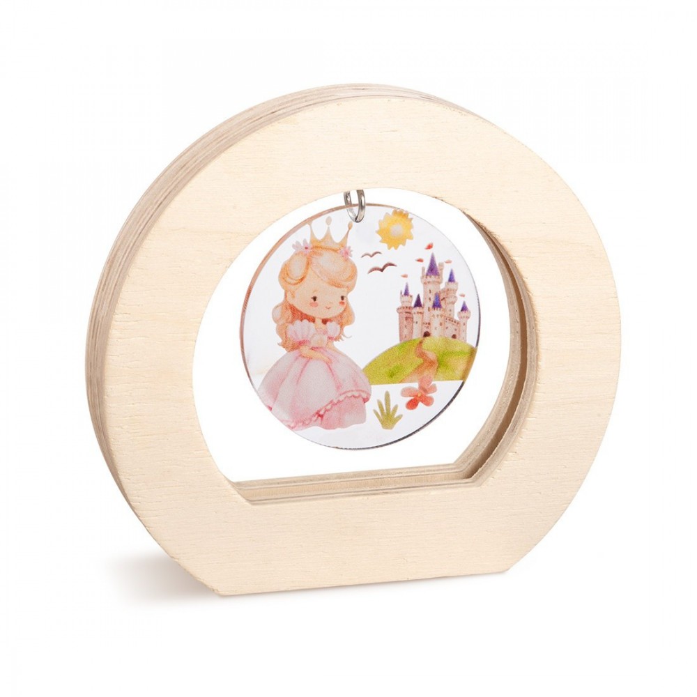 Ξύλινο Οβάλ Καδράκι με Plexi 