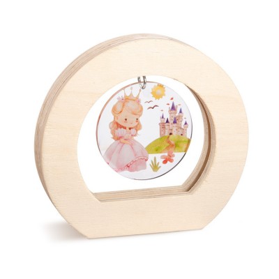 Ξύλινο Οβάλ Καδράκι με Plexi