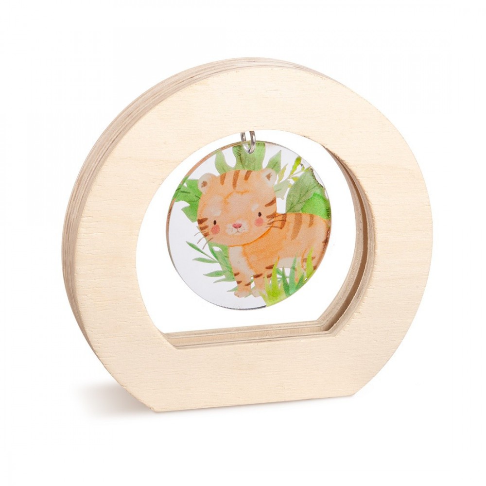 Ξύλινο Οβάλ Καδράκι με Plexi 