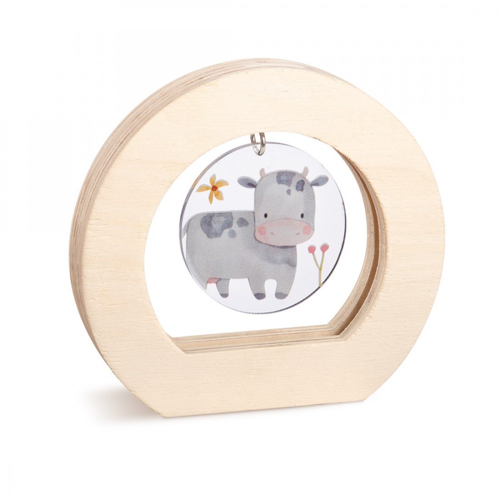 Ξύλινο Οβάλ Καδράκι με Plexi 