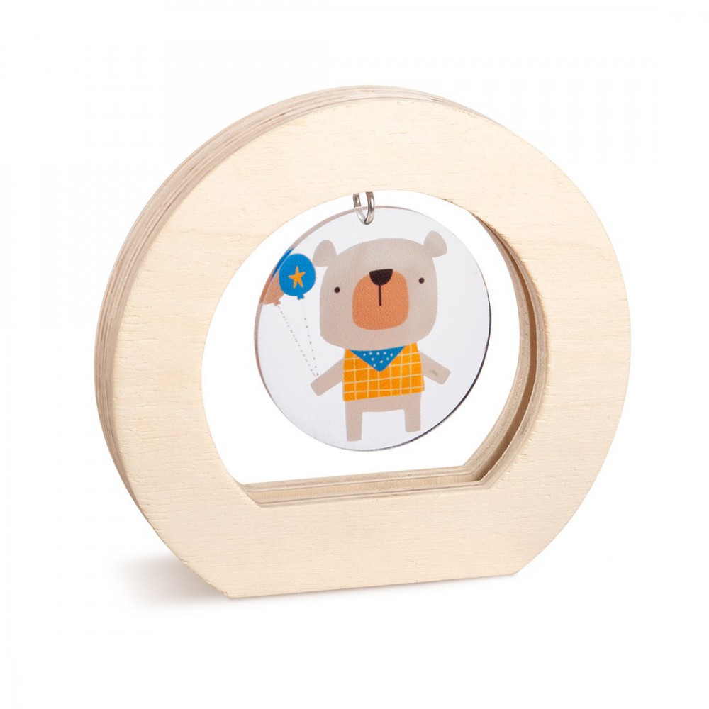 Ξύλινο Οβάλ Καδράκι με Plexi 